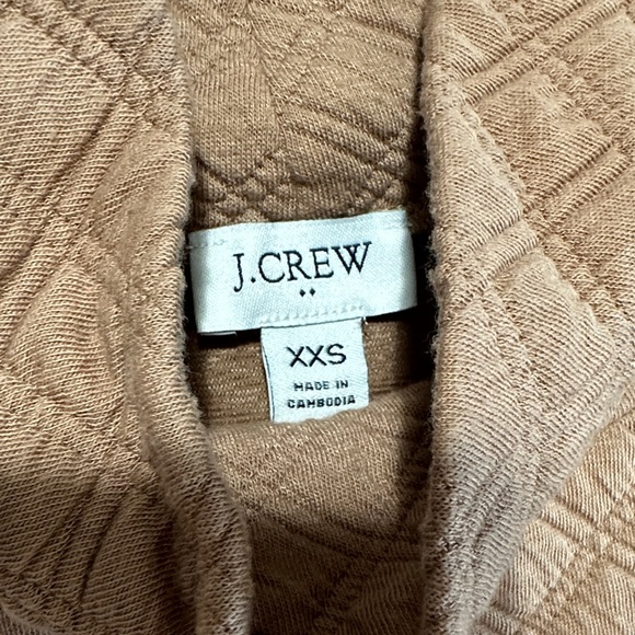 J. Crew Tan Quilted Pullover - Picture 2 of 5